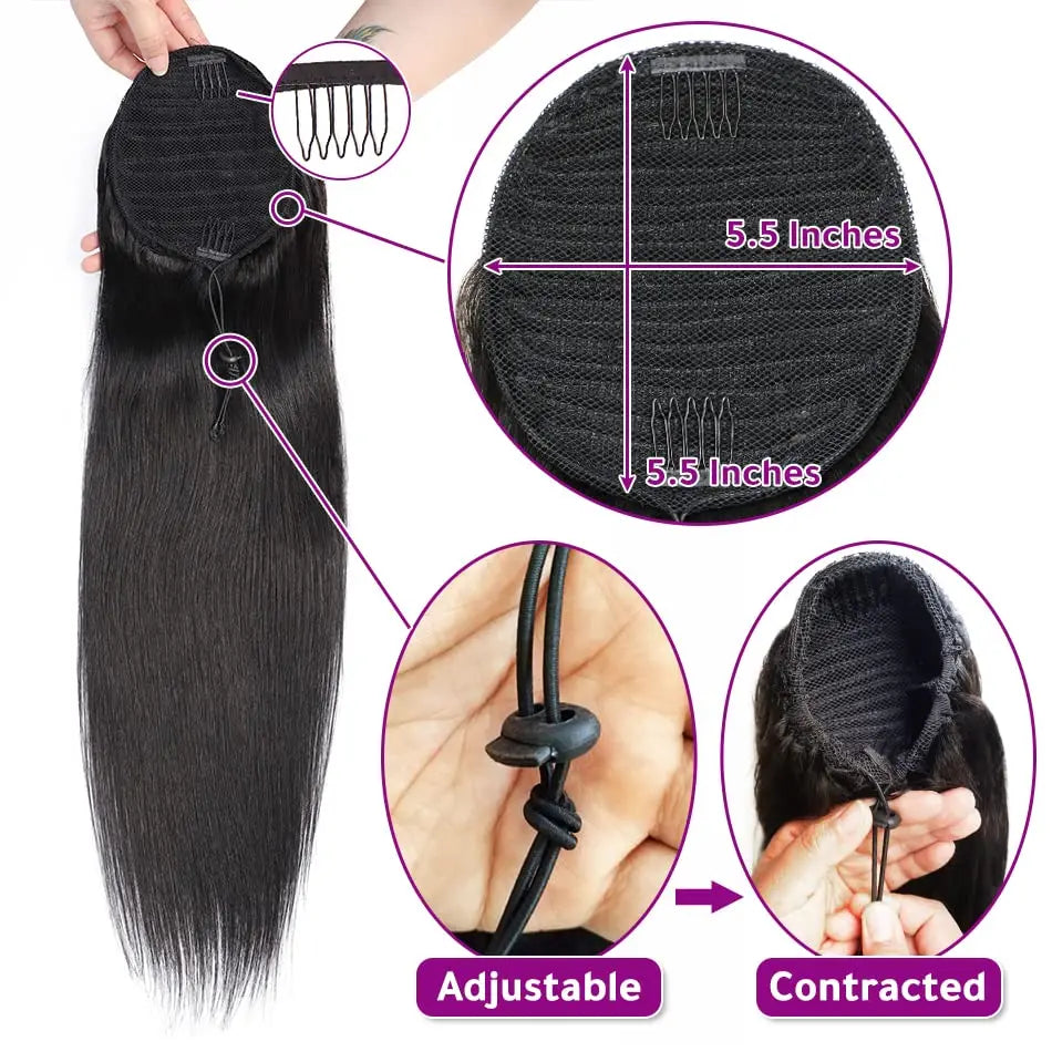 Luxe Lisa Ponytail Extension - Instant Volume and Length - LUX MANE HAIR by Mese