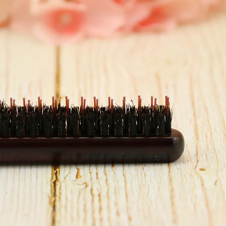 Professional Salon Boar Bristle Wood Hairbrush - LUX MANE HAIR by Mese