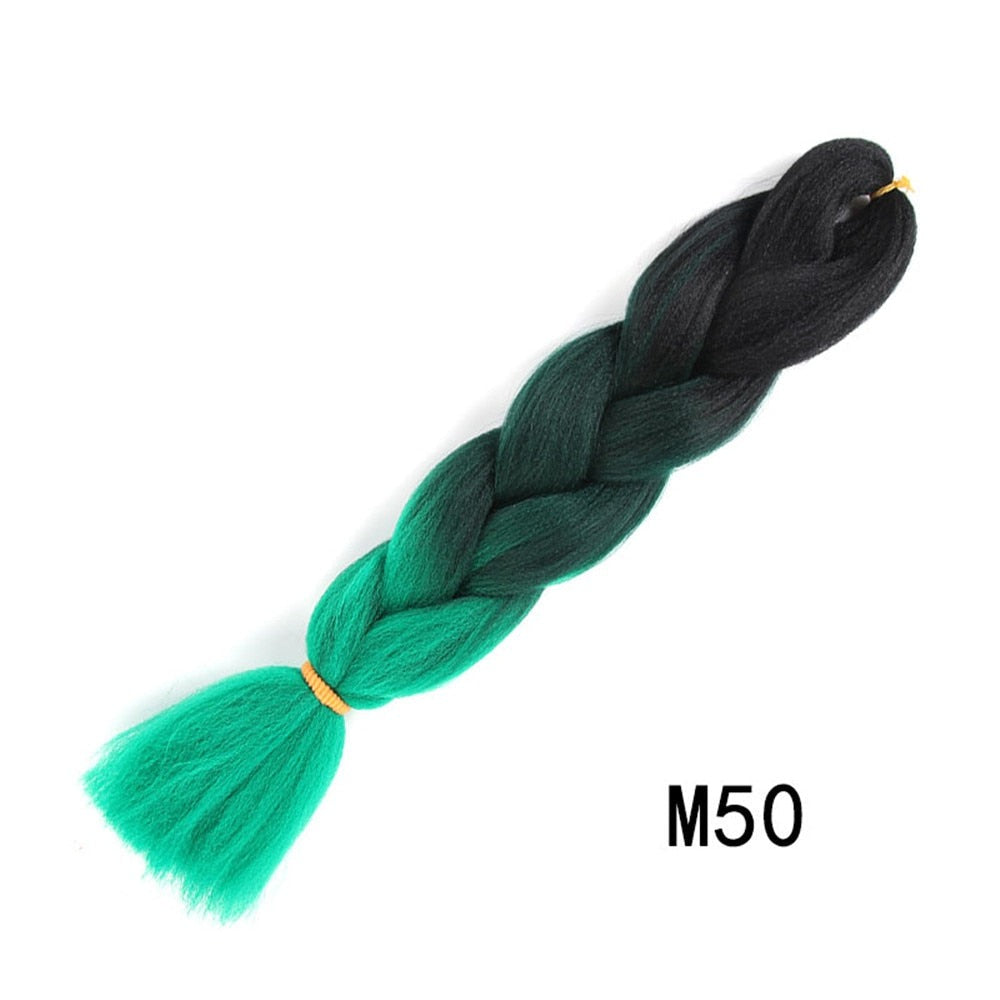 Colorful Ombre Synthetic Braiding Hair Extensions