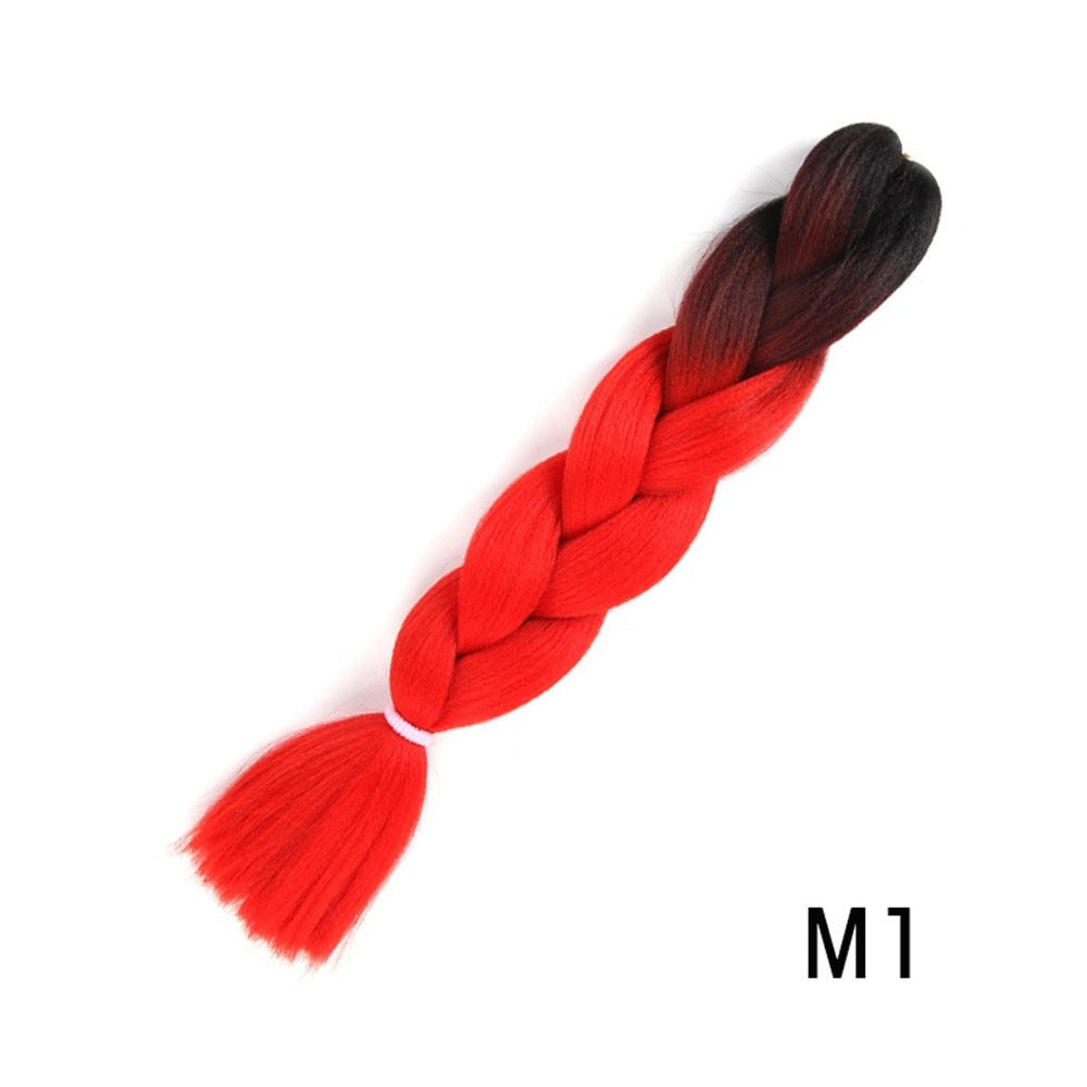 Colorful Ombre Synthetic Braiding Hair Extensions