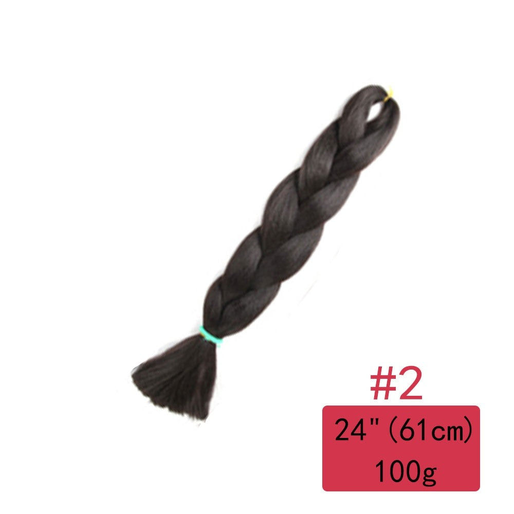 Colorful Ombre Synthetic Braiding Hair Extensions