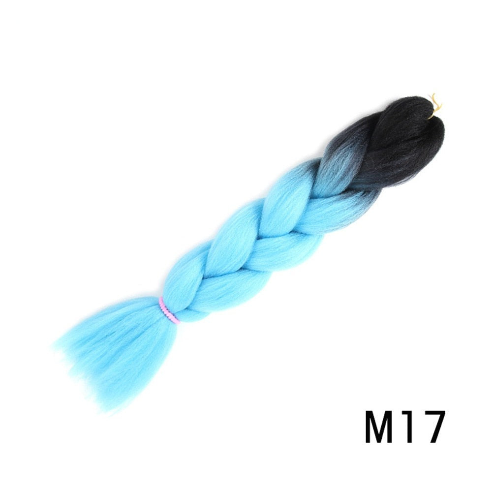 Colorful Ombre Synthetic Braiding Hair Extensions