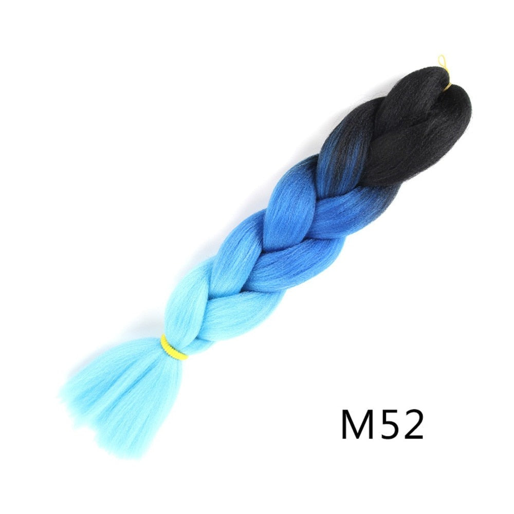 Colorful Ombre Synthetic Braiding Hair Extensions