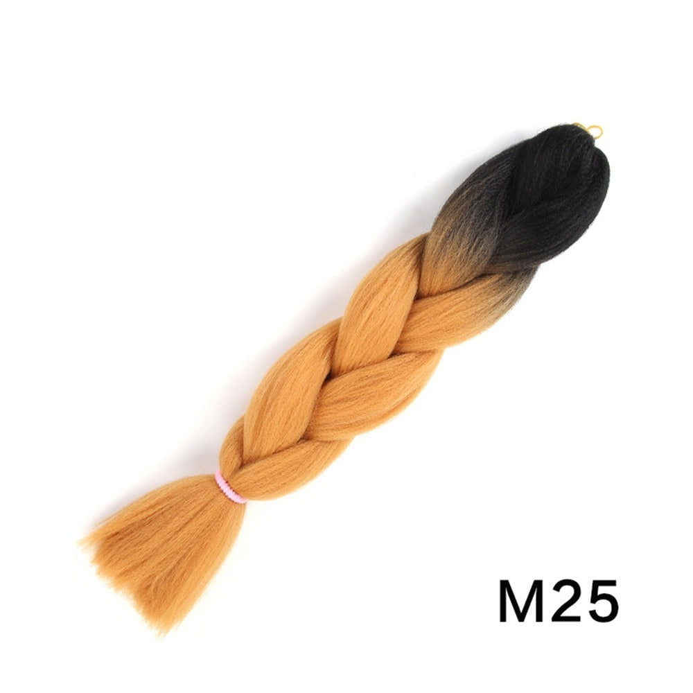 Colorful Ombre Synthetic Braiding Hair Extensions