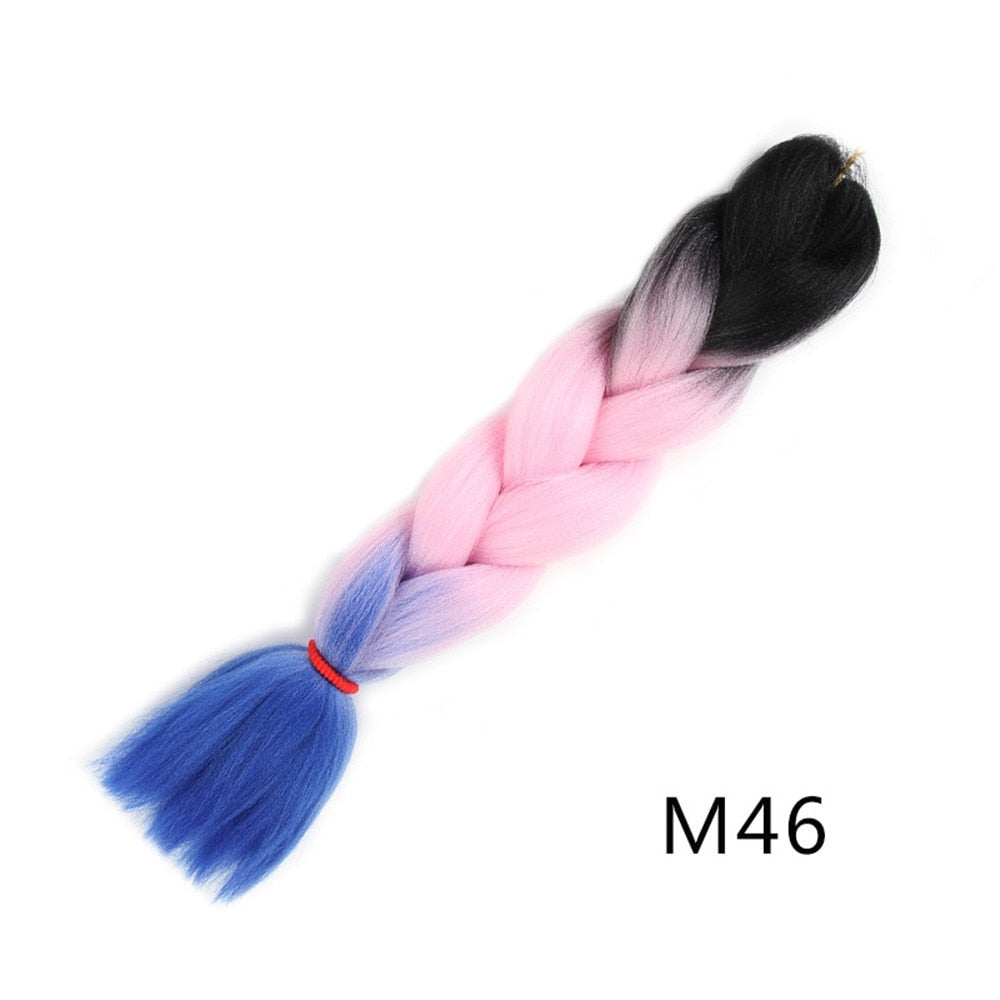 Colorful Ombre Synthetic Braiding Hair Extensions