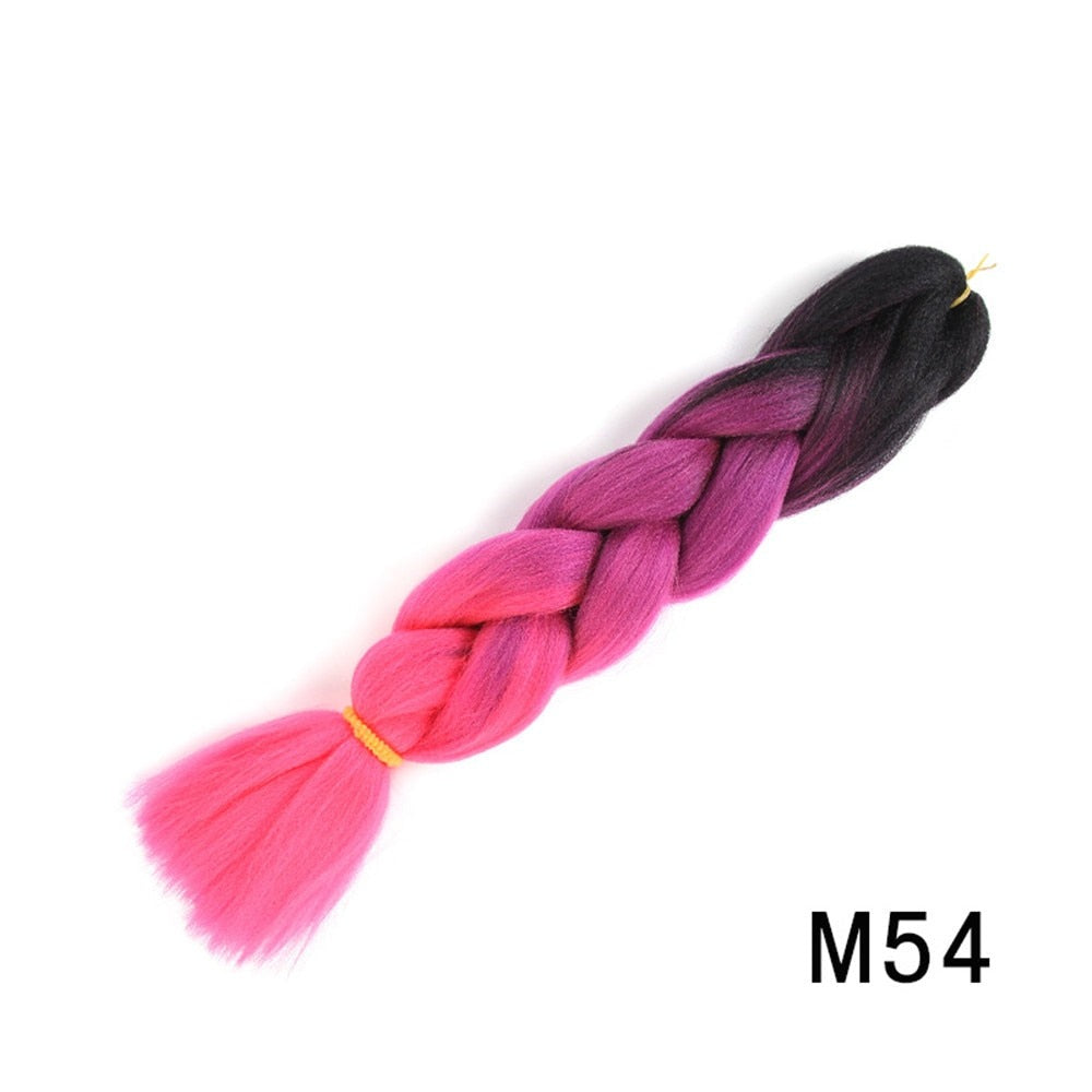Colorful Ombre Synthetic Braiding Hair Extensions