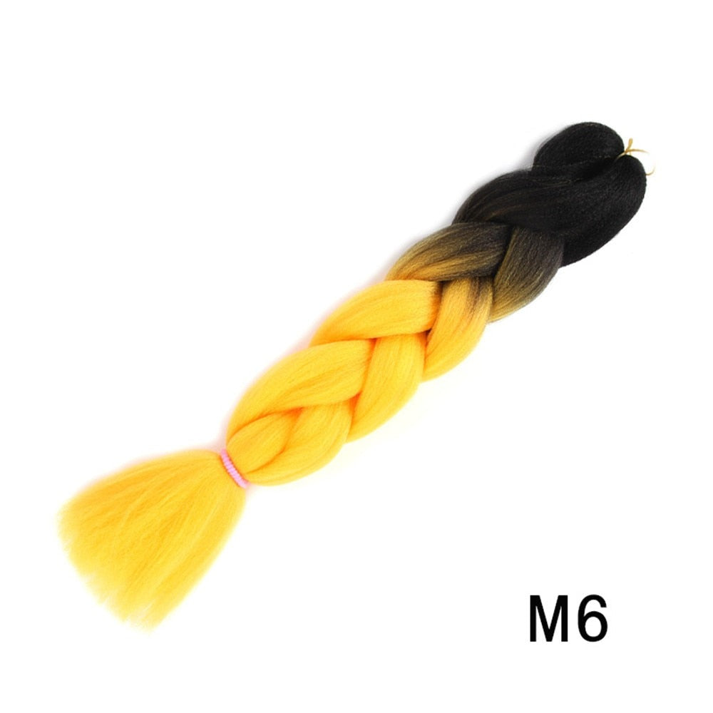 Colorful Ombre Synthetic Braiding Hair Extensions