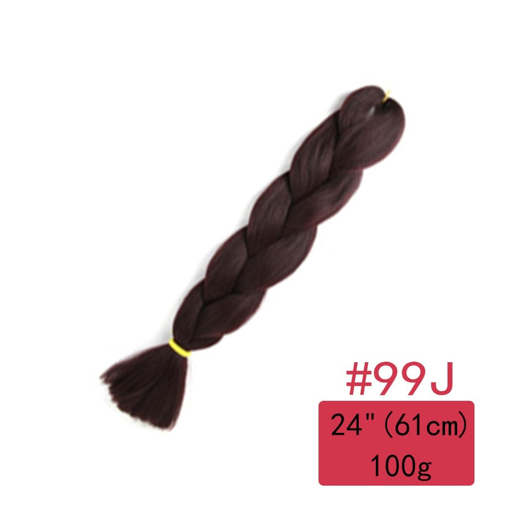 Colorful Ombre Synthetic Braiding Hair Extensions