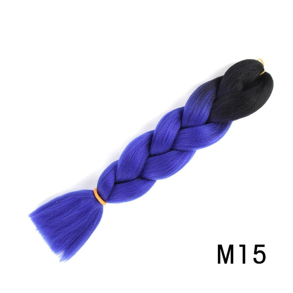 Colorful Ombre Synthetic Braiding Hair Extensions