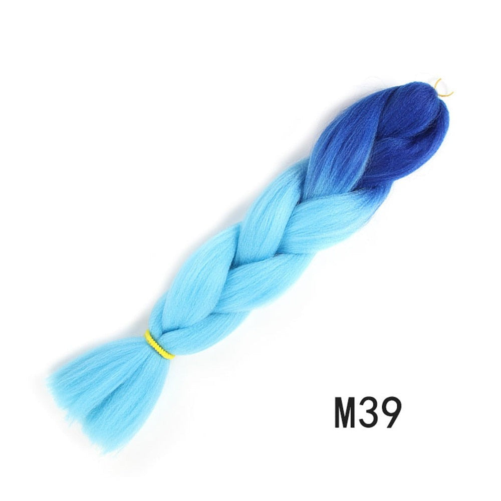 Colorful Ombre Synthetic Braiding Hair Extensions