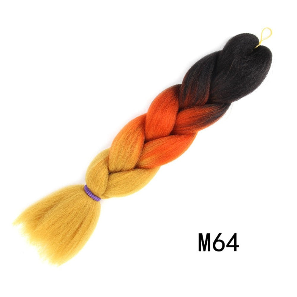 Colorful Ombre Synthetic Braiding Hair Extensions