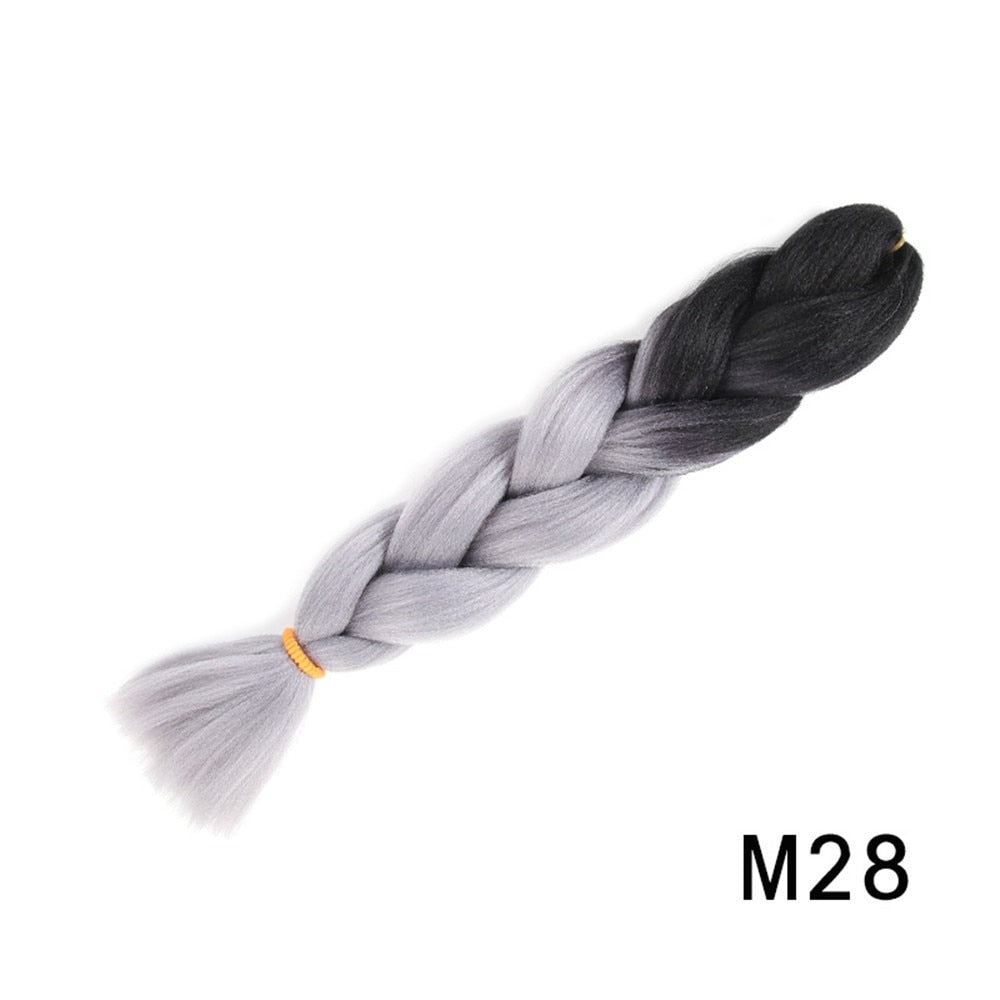 Colorful Ombre Synthetic Braiding Hair Extensions