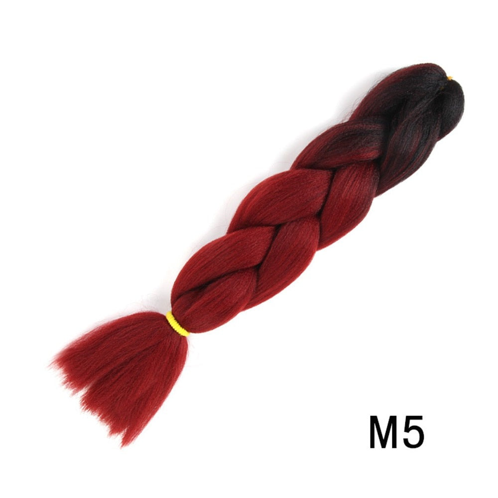 Colorful Ombre Synthetic Braiding Hair Extensions