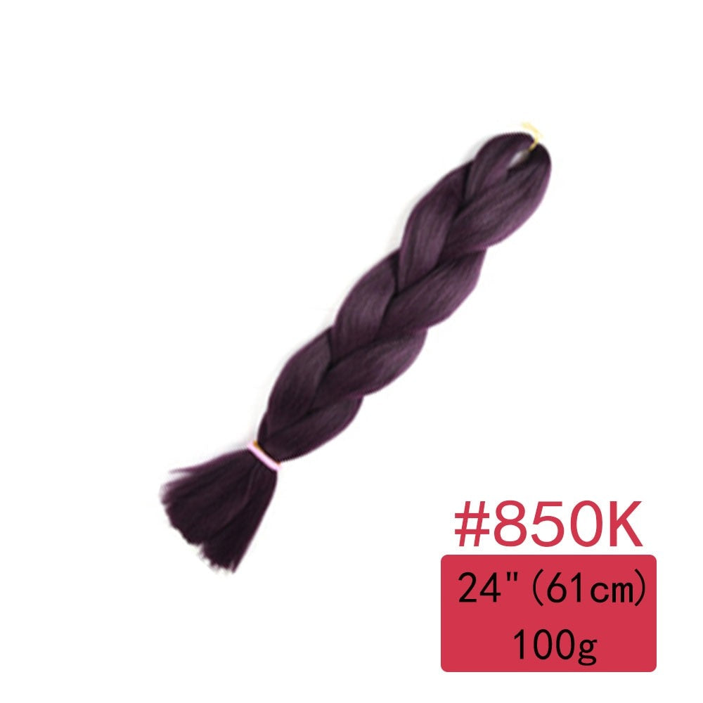 Colorful Ombre Synthetic Braiding Hair Extensions