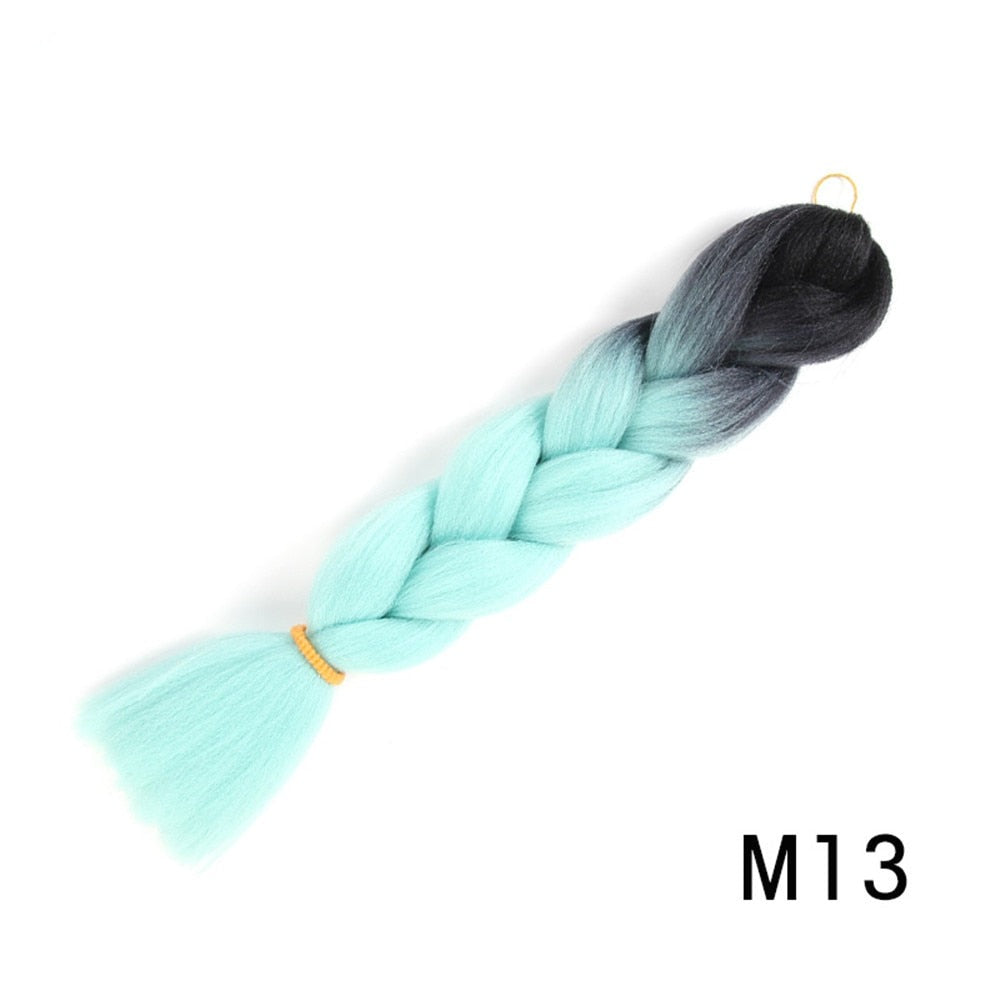 Colorful Ombre Synthetic Braiding Hair Extensions