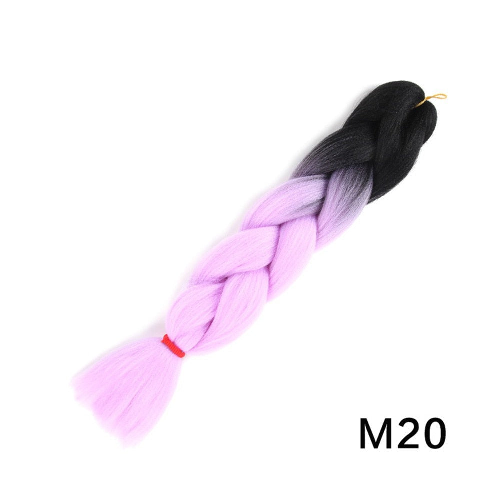 Colorful Ombre Synthetic Braiding Hair Extensions