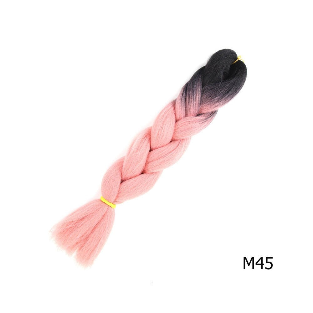 Colorful Ombre Synthetic Braiding Hair Extensions