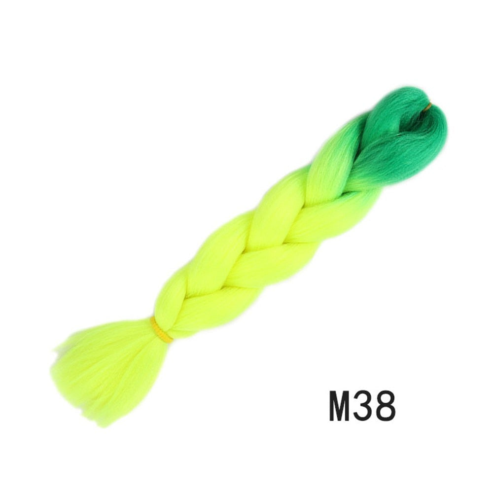 Colorful Ombre Synthetic Braiding Hair Extensions