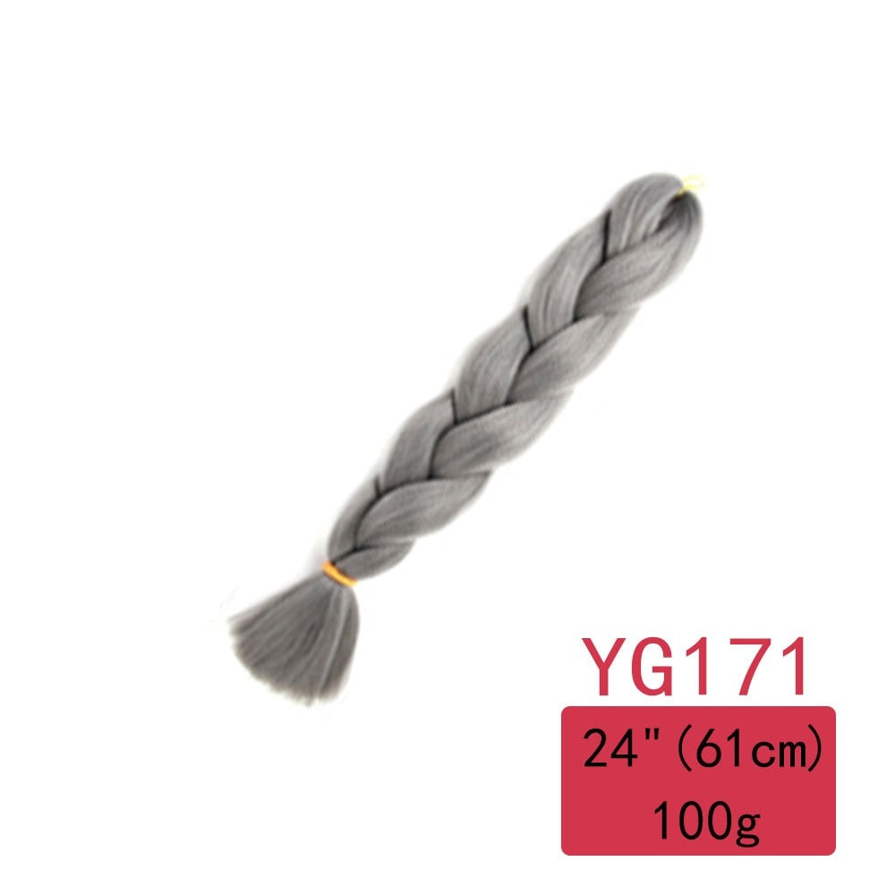 Colorful Ombre Synthetic Braiding Hair Extensions