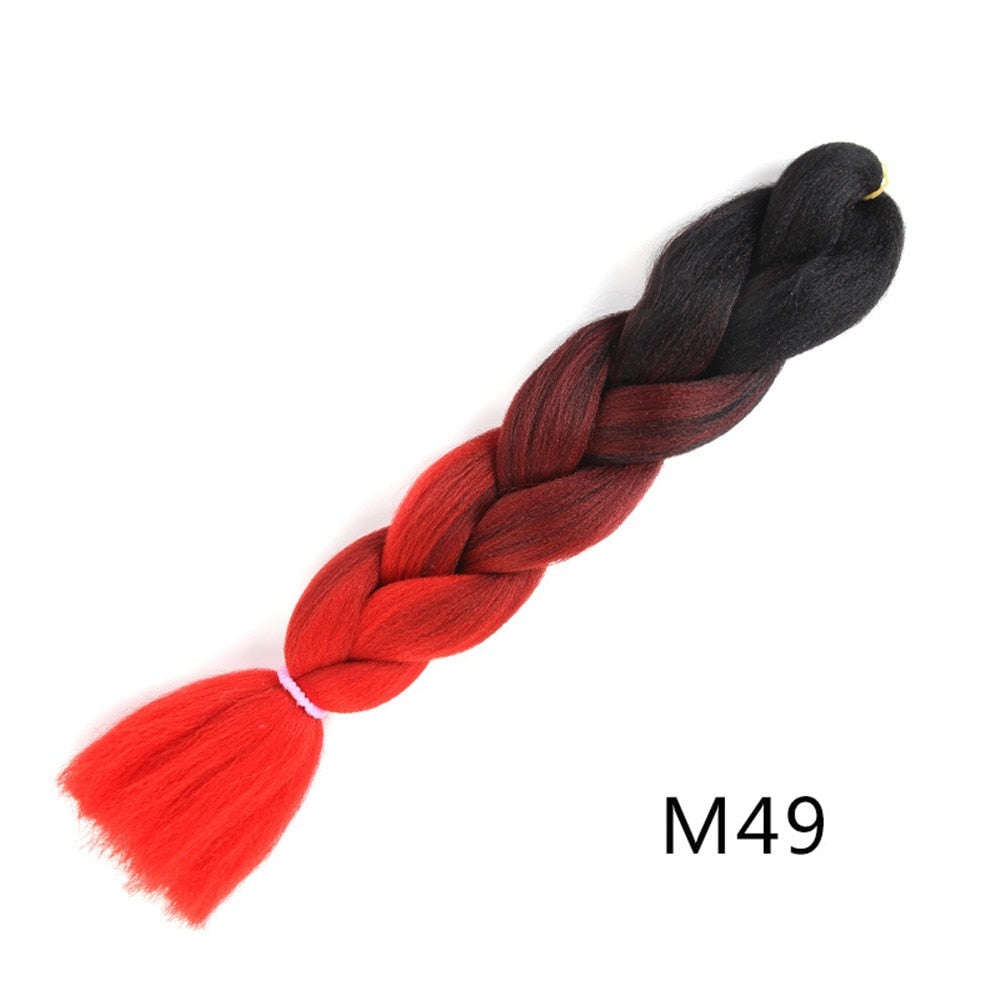 Colorful Ombre Synthetic Braiding Hair Extensions