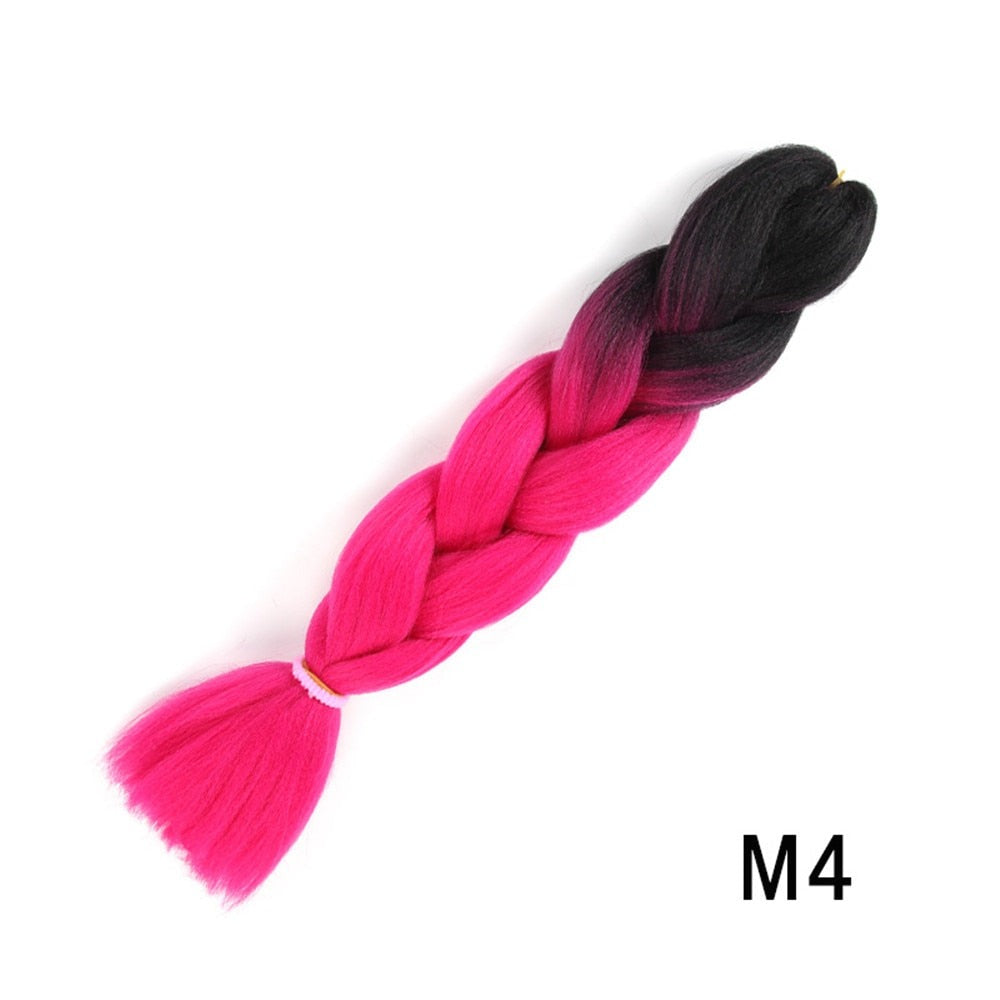 Colorful Ombre Synthetic Braiding Hair Extensions
