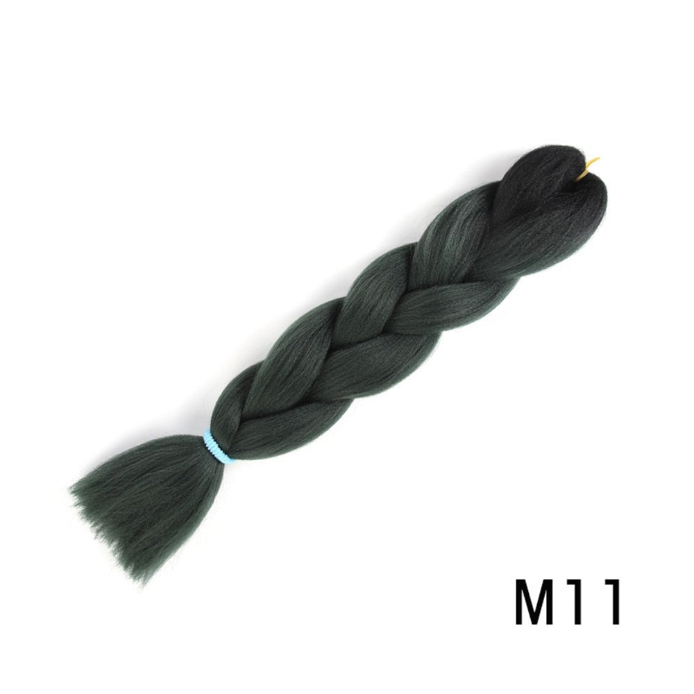 Colorful Ombre Synthetic Braiding Hair Extensions