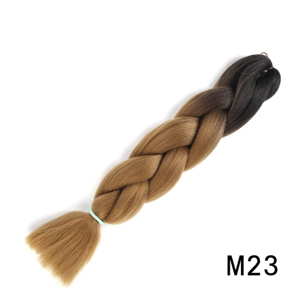 Colorful Ombre Synthetic Braiding Hair Extensions