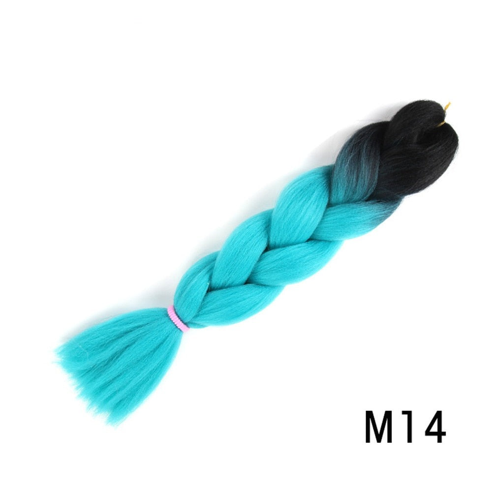Colorful Ombre Synthetic Braiding Hair Extensions