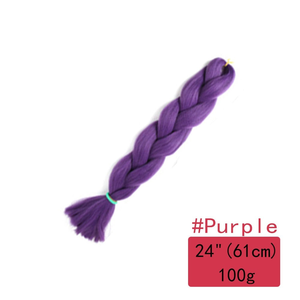 Colorful Ombre Synthetic Braiding Hair Extensions