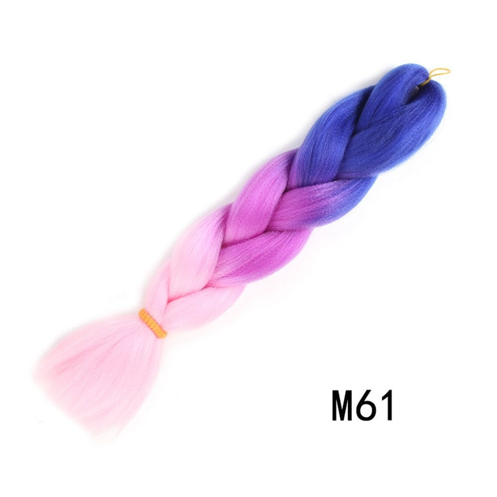 Colorful Ombre Synthetic Braiding Hair Extensions