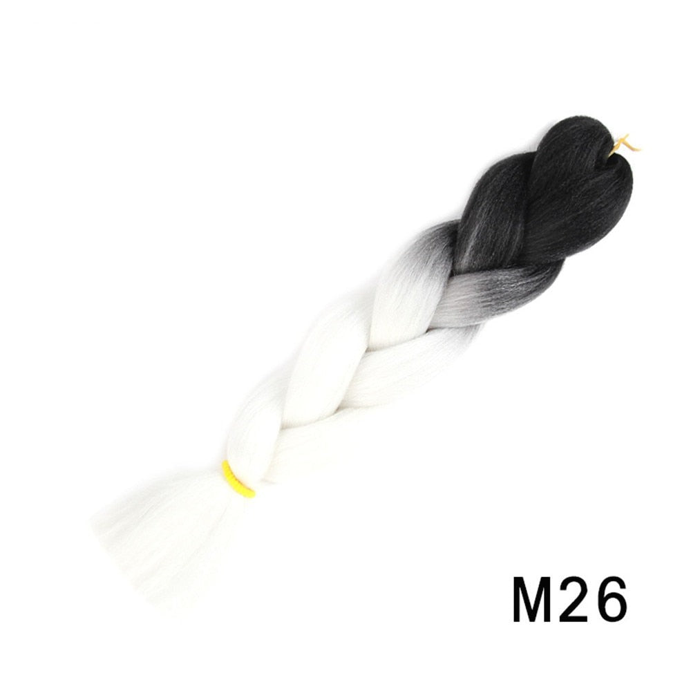 Colorful Ombre Synthetic Braiding Hair Extensions