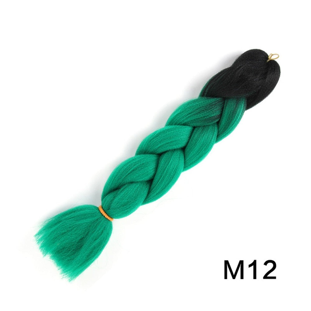 Colorful Ombre Synthetic Braiding Hair Extensions