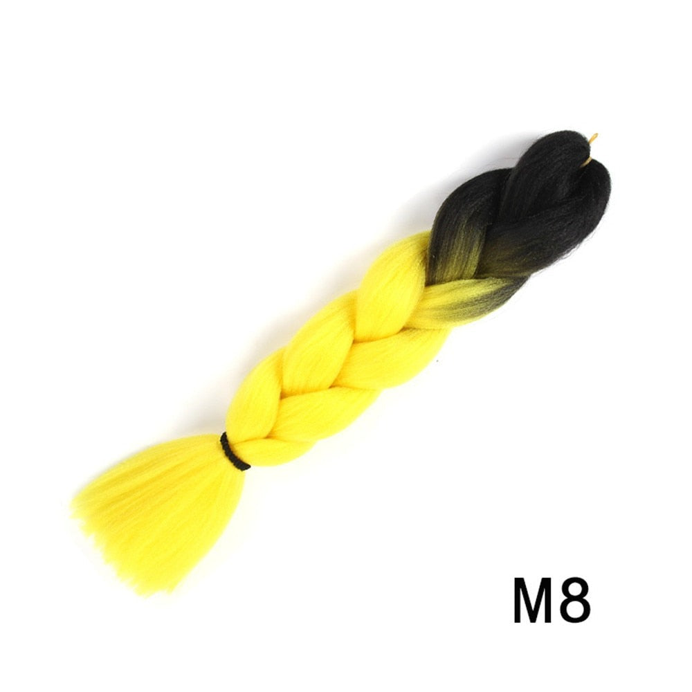Colorful Ombre Synthetic Braiding Hair Extensions