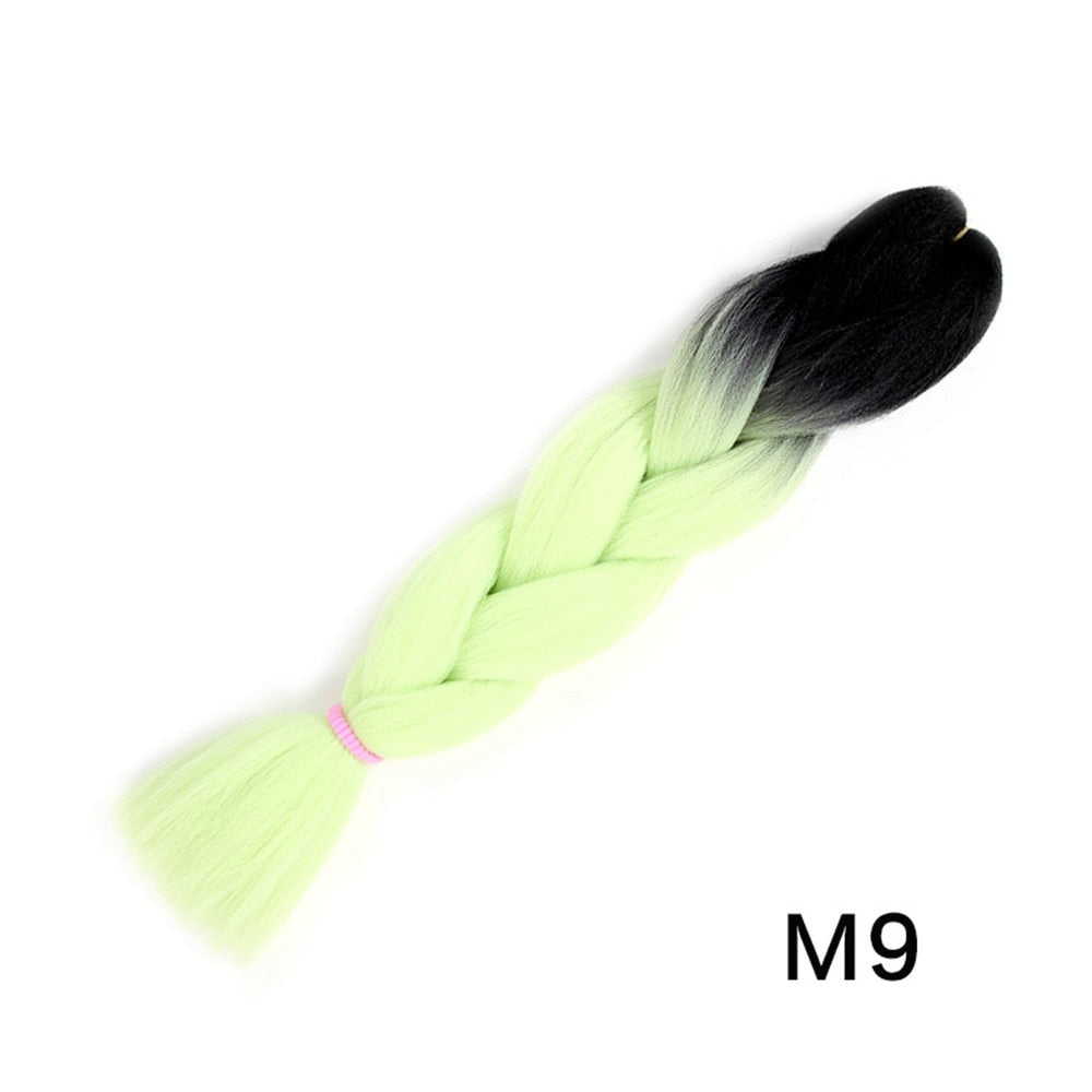 Colorful Ombre Synthetic Braiding Hair Extensions