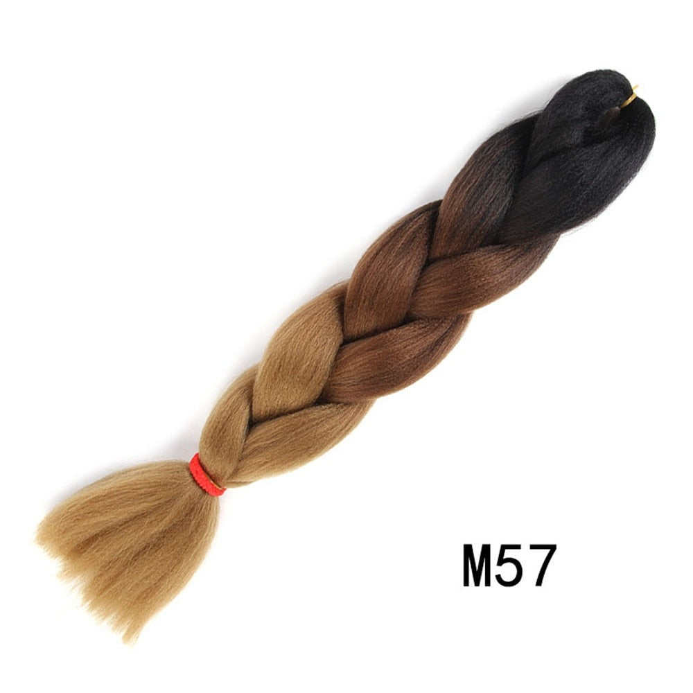 Colorful Ombre Synthetic Braiding Hair Extensions