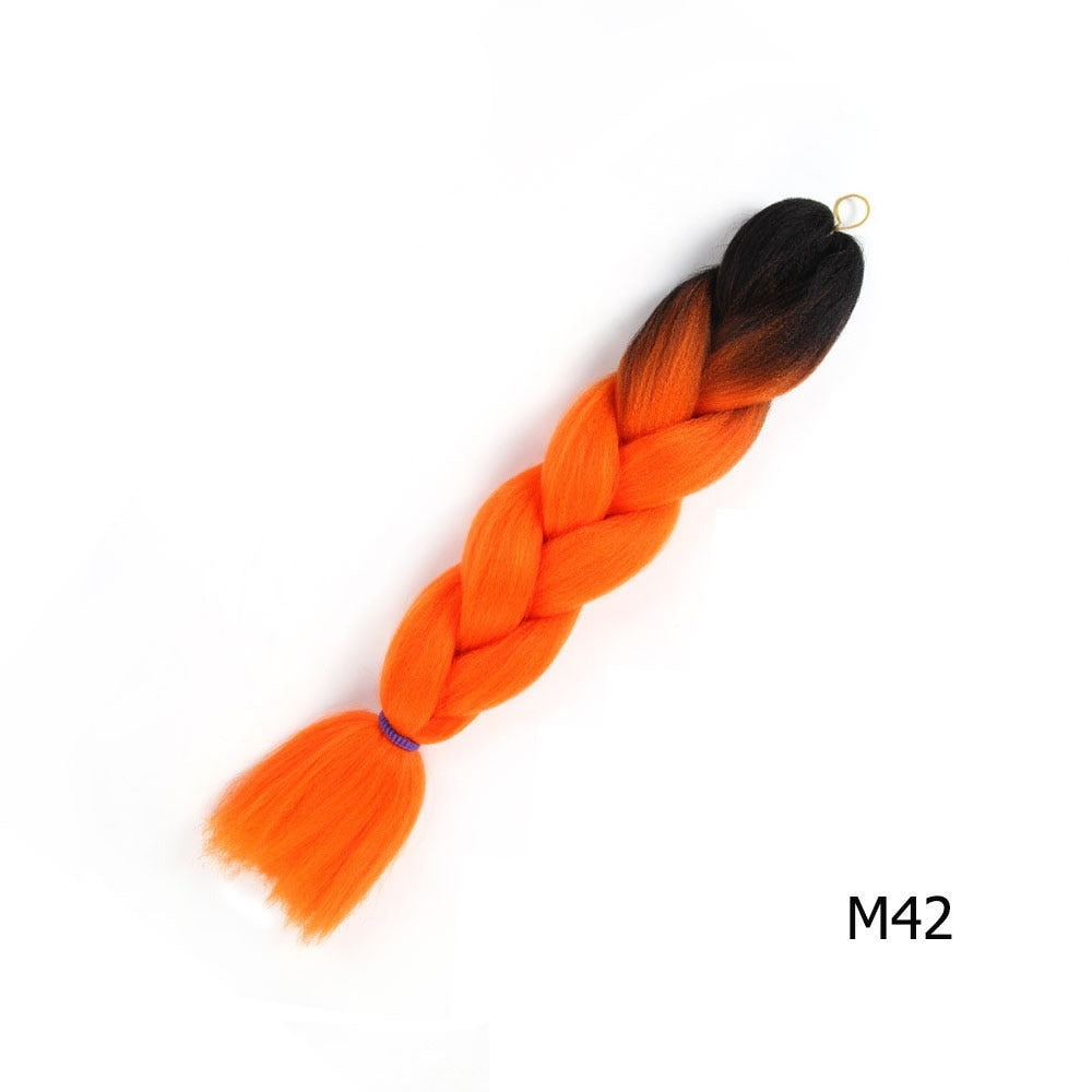 Colorful Ombre Synthetic Braiding Hair Extensions