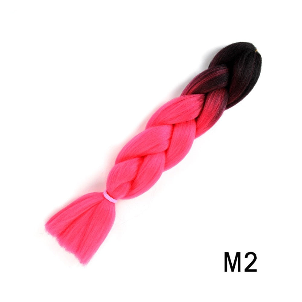 Colorful Ombre Synthetic Braiding Hair Extensions