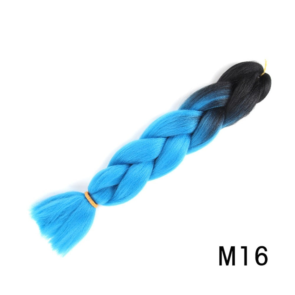 Colorful Ombre Synthetic Braiding Hair Extensions
