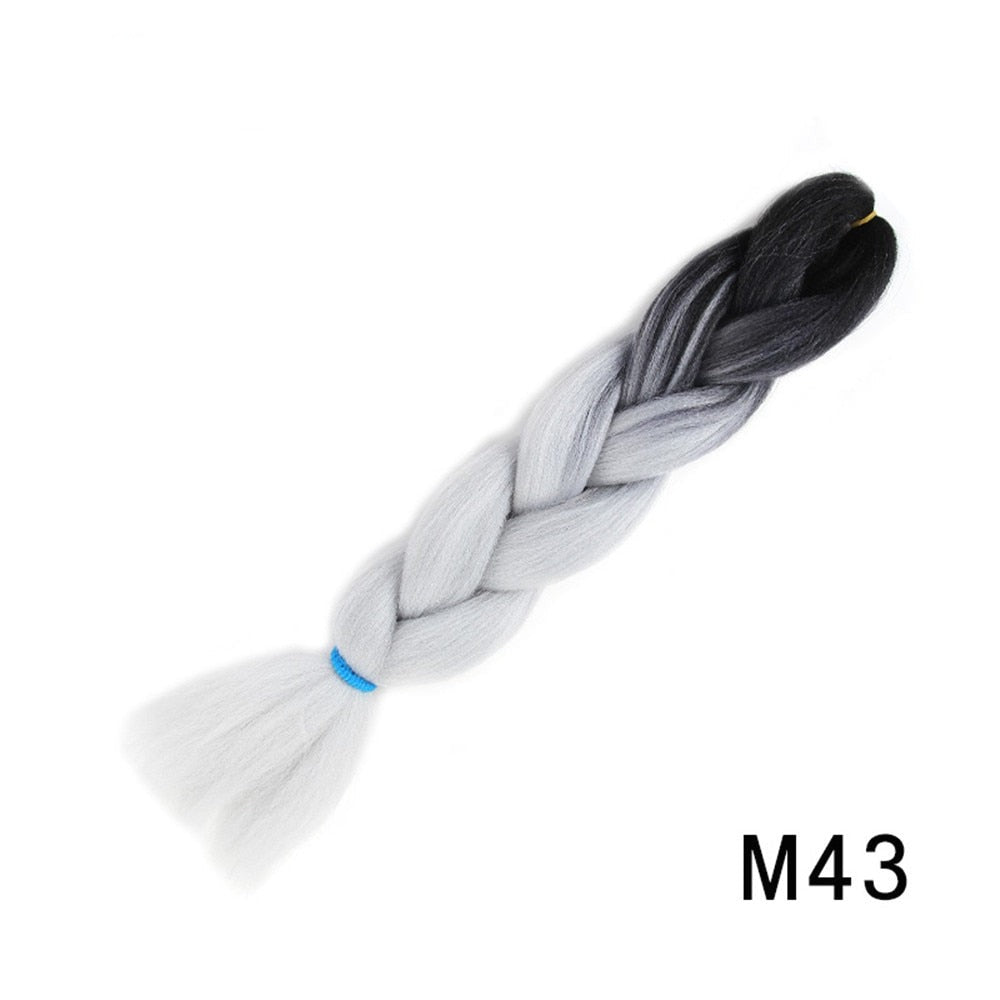 Colorful Ombre Synthetic Braiding Hair Extensions
