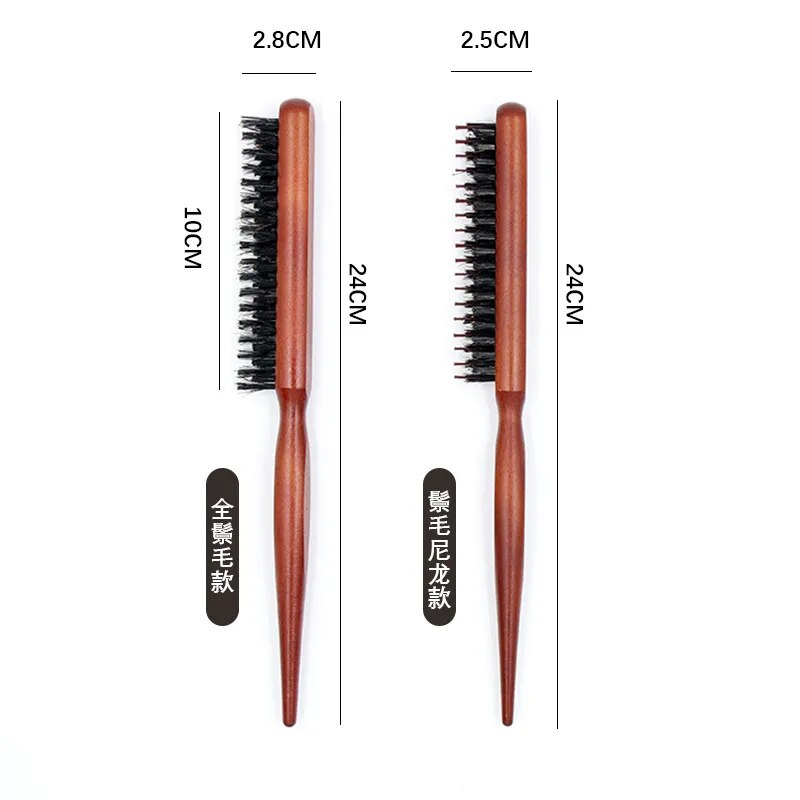 Professional Salon Boar Bristle Wood Hairbrush - LUX MANE HAIR by Mese