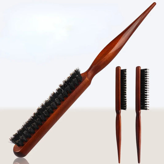 Professional Salon Boar Bristle Wood Hairbrush - LUX MANE HAIR by Mese
