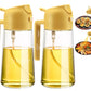 1-2PCS 2in1 Olive Oil Dispenser Bottle 500ml Plastic Oil Sprayer Cooking Oil Spray Tank BBQ Baking Picnic Kitchen Tools for Home - LUX MANE HAIR by Mese