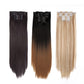 Silky Smooth Synthetic Straight Hair Clips In - Natural, Black Brown Ombre, Ginger - LUX MANE HAIR by Mese