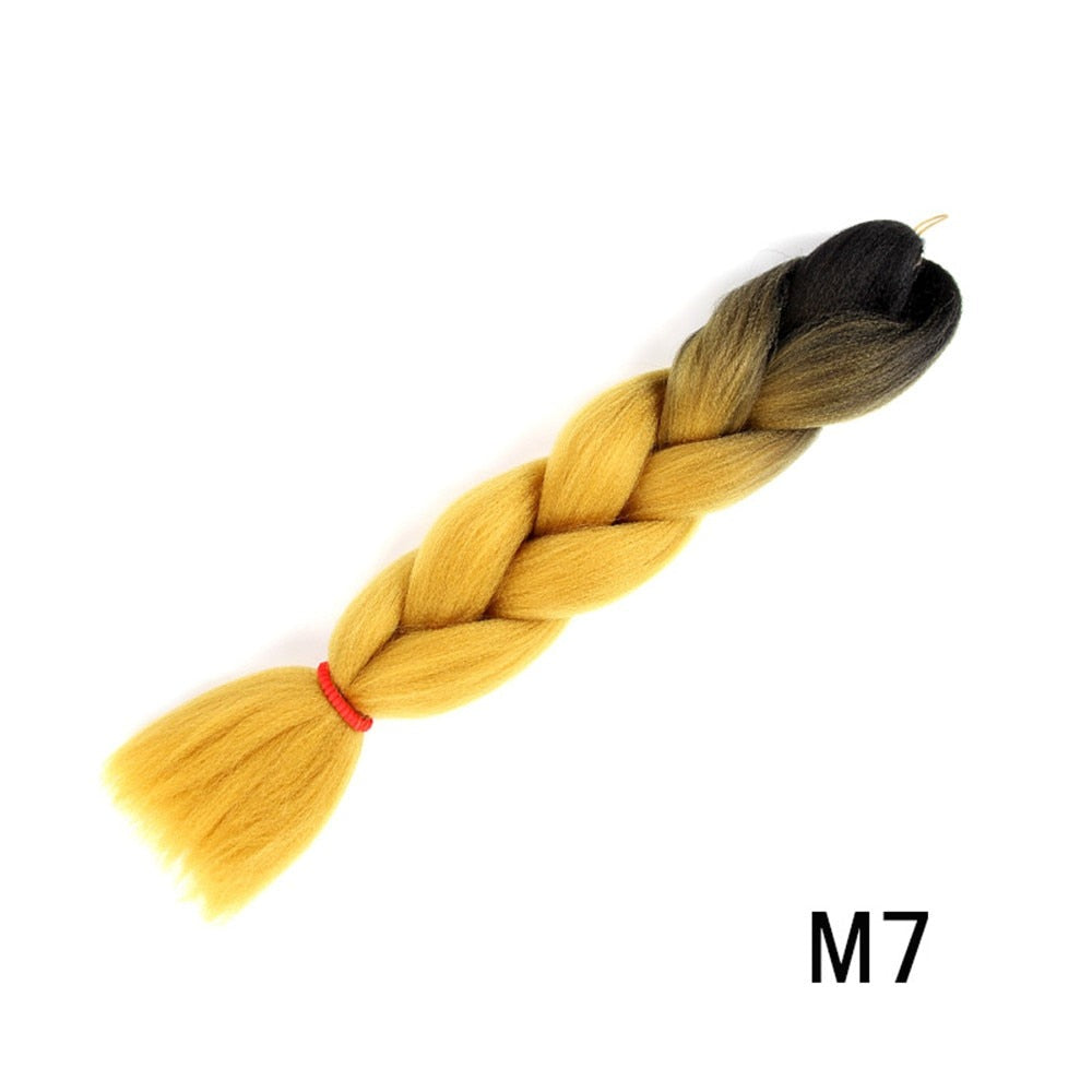 Colorful Ombre Synthetic Braiding Hair Extensions