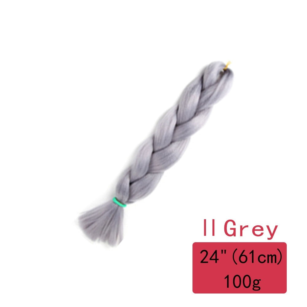 Colorful Ombre Synthetic Braiding Hair Extensions