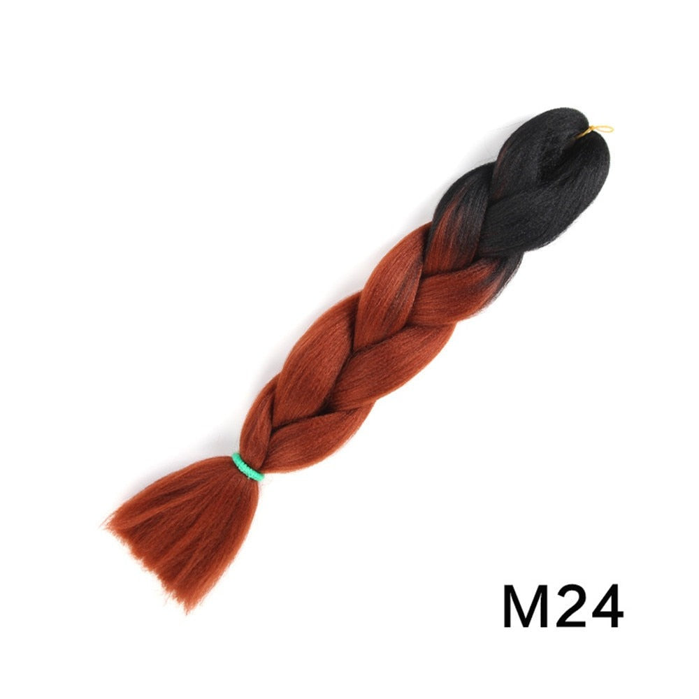 Colorful Ombre Synthetic Braiding Hair Extensions