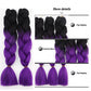 Colorful Ombre Synthetic Braiding Hair Extensions