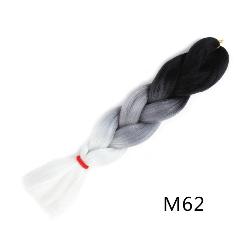 Colorful Ombre Synthetic Braiding Hair Extensions