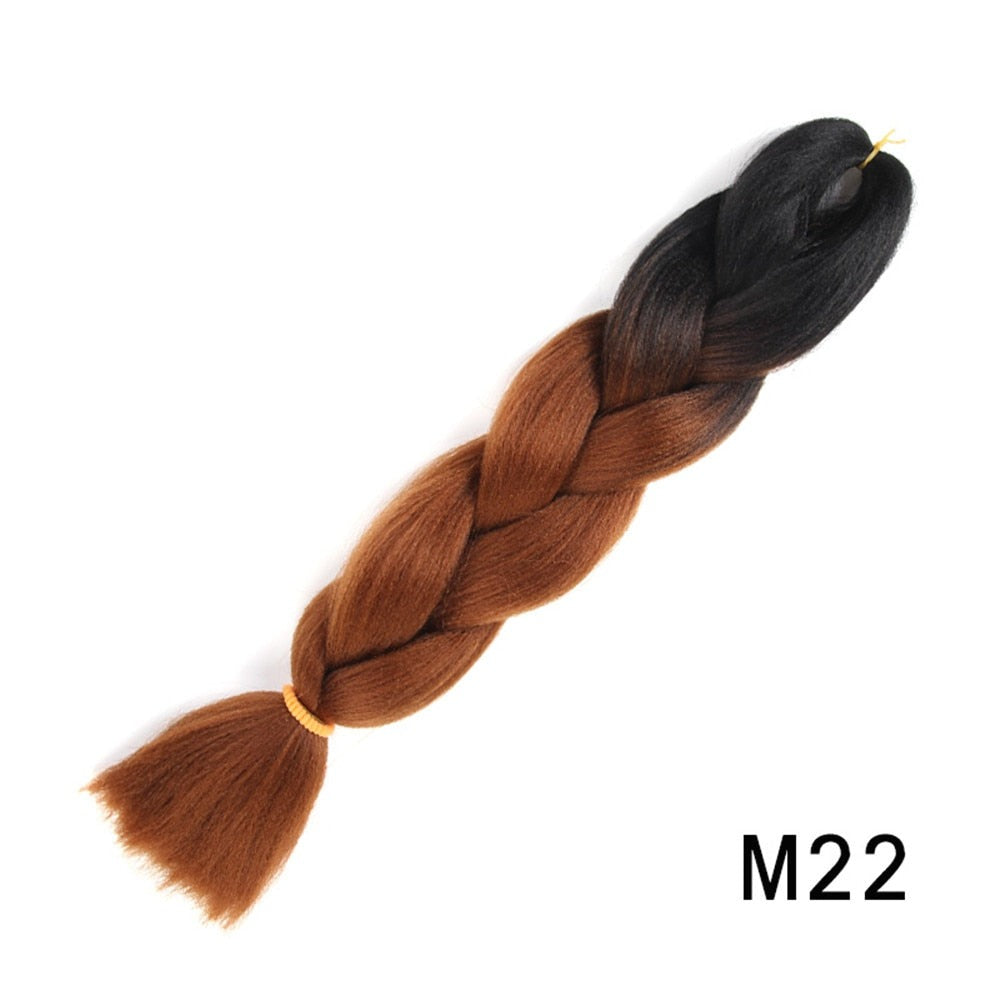 Colorful Ombre Synthetic Braiding Hair Extensions