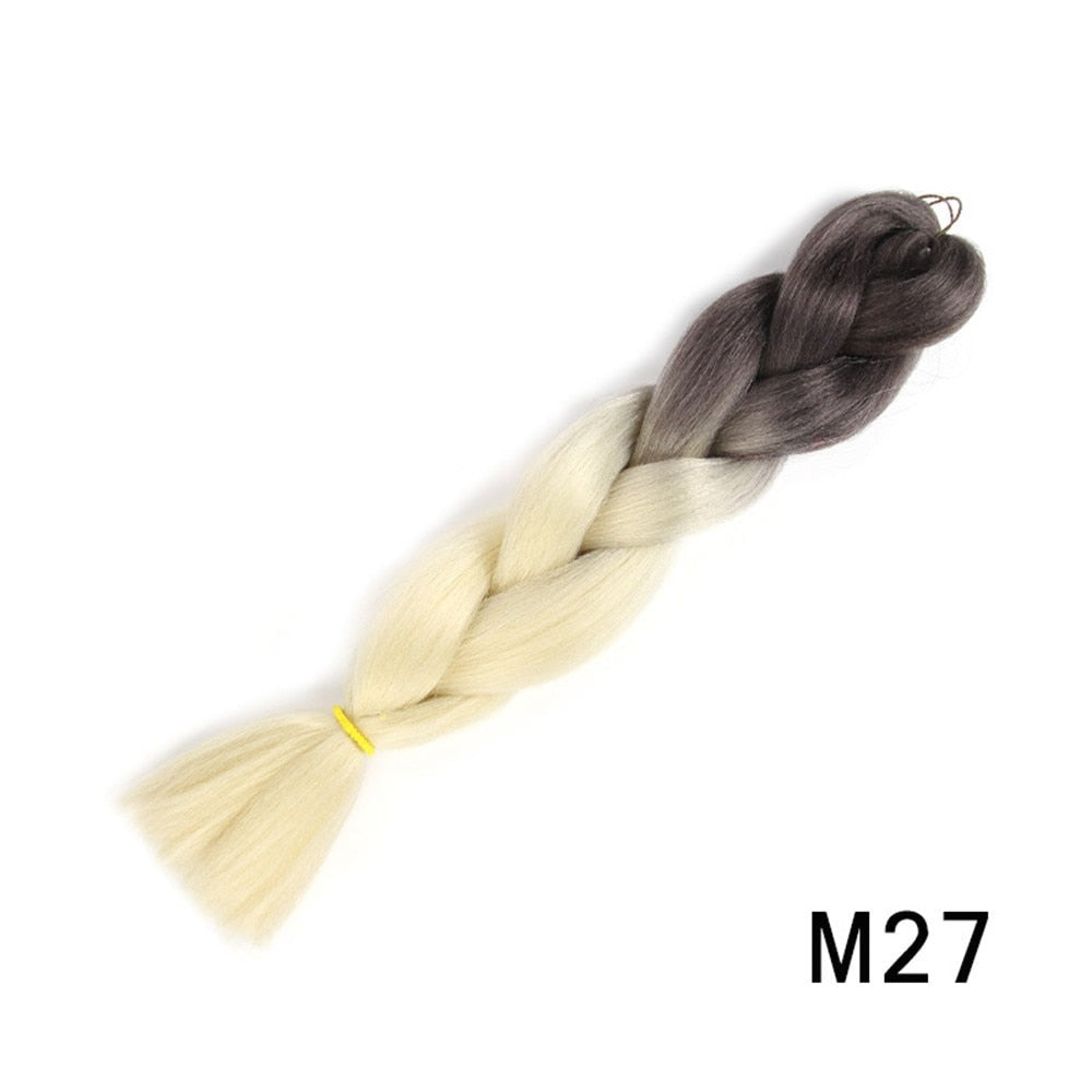 Colorful Ombre Synthetic Braiding Hair Extensions